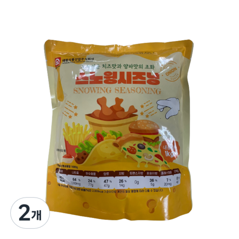 태원식품 스노윙시즈닝 TW, 1kg, 2개