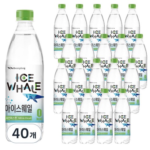 광동 아이스웨일 샤인머스켓 제로 탄산수, 40개, 500ml