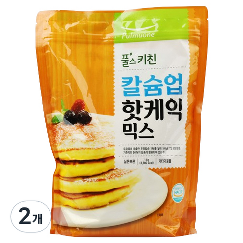 풀스키친 칼슘업 순수 핫케익 믹스, 1kg, 2개