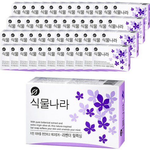 식물나라 비누 라벤더 릴랙싱, 100g, 48개