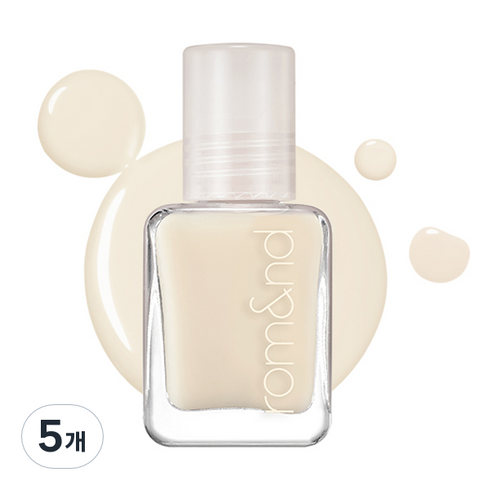 롬앤무드페블네일 - 롬앤 무드 페블 하드너 01 코팅 밀크, 7ml, 5개