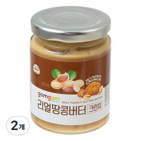 곰곰 리얼 땅콩버터 크런치, 230g, 2개