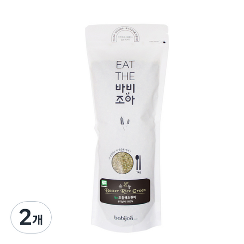 바비조아 유기농 베러 라이스 그린 모둠해초현미, 1kg, 2개