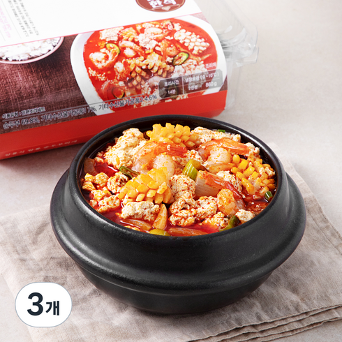 바른식 강릉식 짬뽕 순두부찌개 밀키트, 860g, 3개