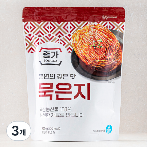 종가 묵은지, 400g, 3개