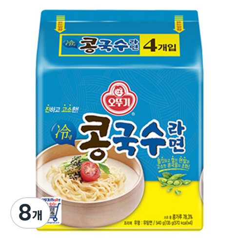 오뚜기 콩국수 라면, 135g, 8개