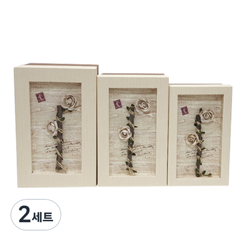 포포팬시 우드 직사 선물상자 3종 세트, 랜덤 발송, 2세트