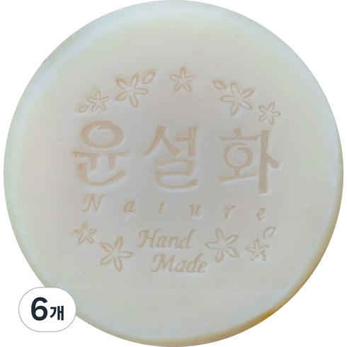 윤설화nature 비누 발아현미, 130g, 6개