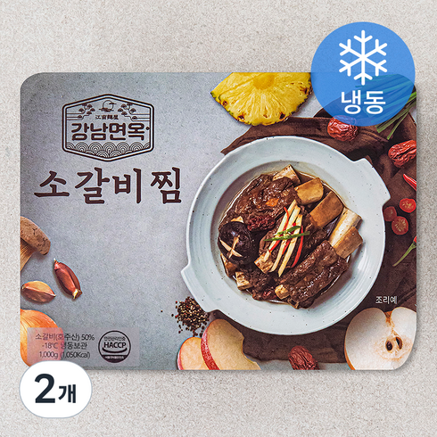 강남면옥 소갈비찜 (냉동), 1000g, 2개
