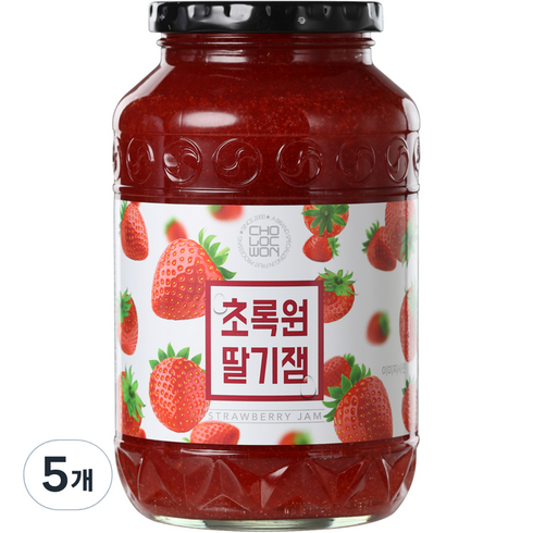 초록원 딸기잼, 1kg, 5개