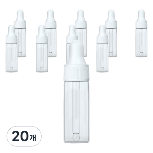 스포이드공병 - 지앤와이 유리 투명 스포이드 공병 15ml, 20개, 화이트