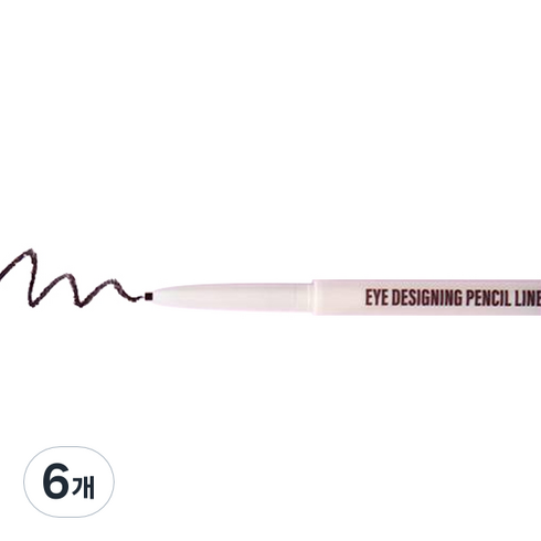 블랙루즈 아이 디자이닝 펜슬 라이너, PL001 우드블랙, 6개