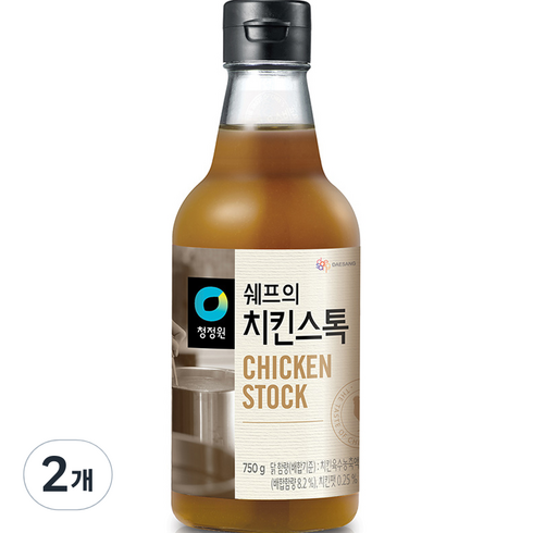 청정원치킨스톡 - 청정원 쉐프의 치킨스톡, 750g, 2개