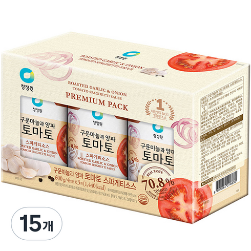 청정원 토마토 스파게티소스, 600g, 15개