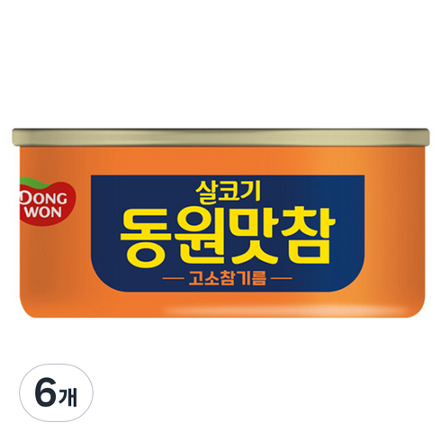 동원 살코기 동원맛참 고소참기름 통조림, 6개, 90g