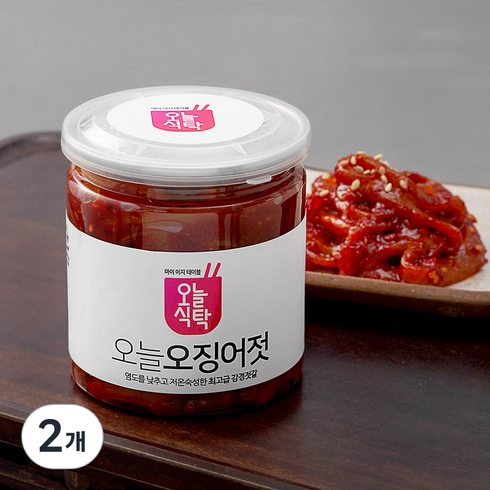 2023년 가성비 최고 강경오징어젓갈 - 오늘식탁 강경 오징어젓, 250g, 2개