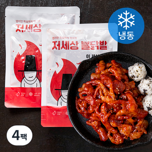 저세상 불닭발 무뼈 (냉동), 170g, 4팩