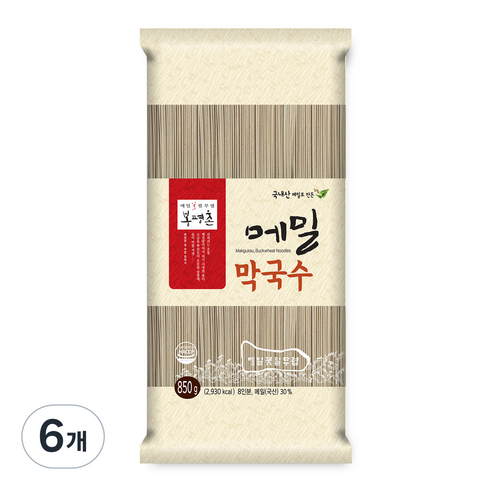 막국수 - 봉평촌 메밀막국수, 850g, 6개