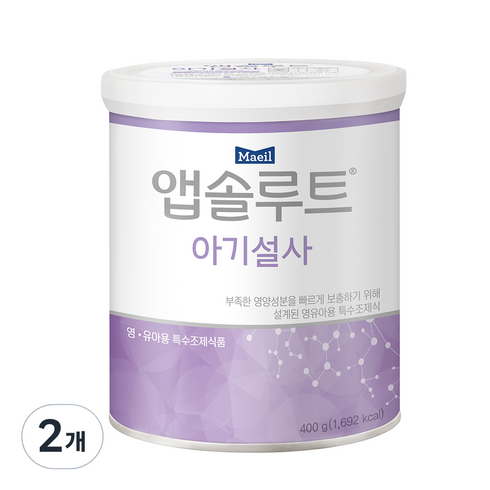 앱솔루트설사분유 - 매일유업 앱솔루트 아기설사 분유, 400g, 2개