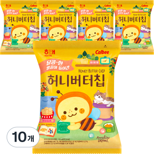 (주)농심 해태 허니버터칩 120g, 10개