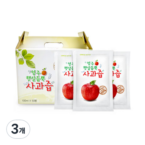 사과즙 - 영주햇살듬뿍 사과즙, 100ml