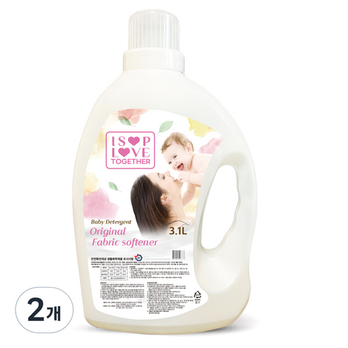 아이솝섬유유연제 - 아이솝 러브 투게더 아기 섬유유연제 베이비파우더향, 3100ml, 2개