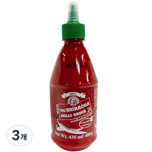 2023년 가성비 최고 스리라차소스 - 타이 쓰리라차 칠리소스, 435ml, 3개