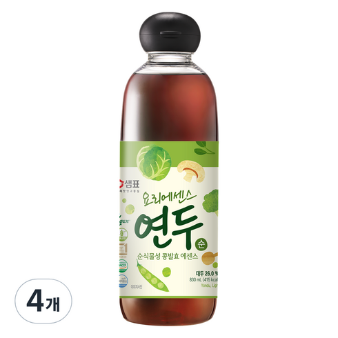 샘표 요리에센스 연두 순 대용량, 830ml, 4개