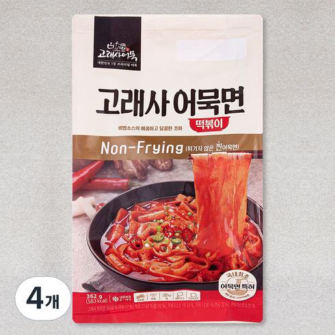 어묵대장떡볶이 - 고래사어묵 어묵면 떡볶이, 362g, 4개