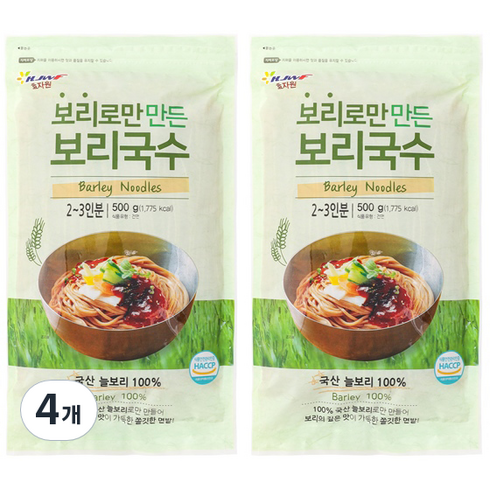 보리국수 - 효자원 보리로만 만든 보리국수, 500g, 4개