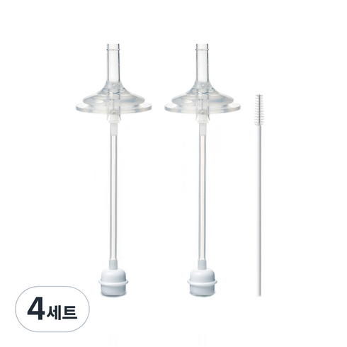 하이비 더블하트 그로미미 유피스 호환 2단계 추달린 교체용 빨대세트 2p, 4세트