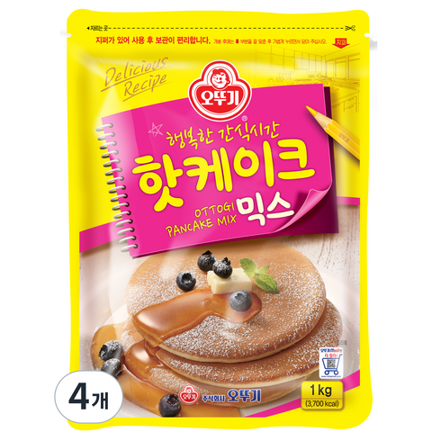 오뚜기 핫케이크믹스, 1kg, 4개