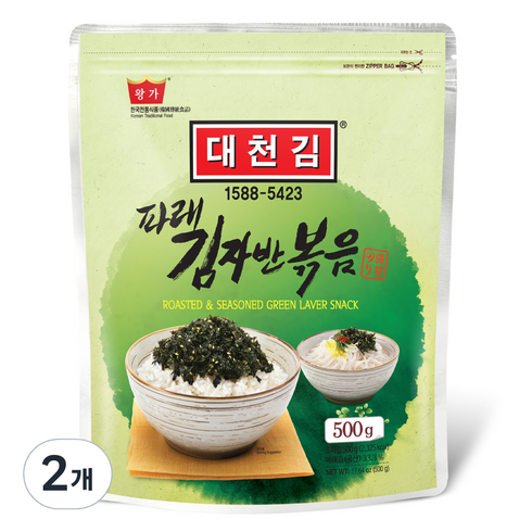 대천김 김자반 - 대천김 파래 김자반볶음, 500g, 2개