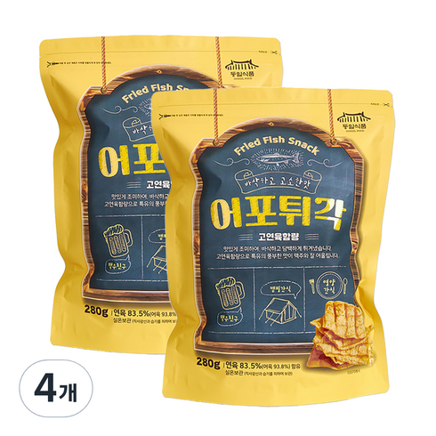 어포튀각, 280g, 4개