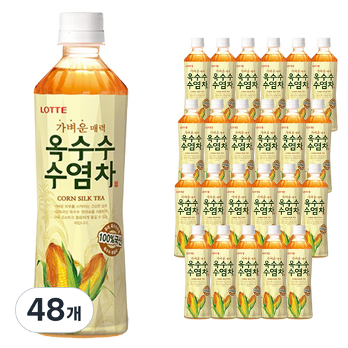 롯데칠성음료 오늘의차 옥수수 수염차, 500ml, 48개