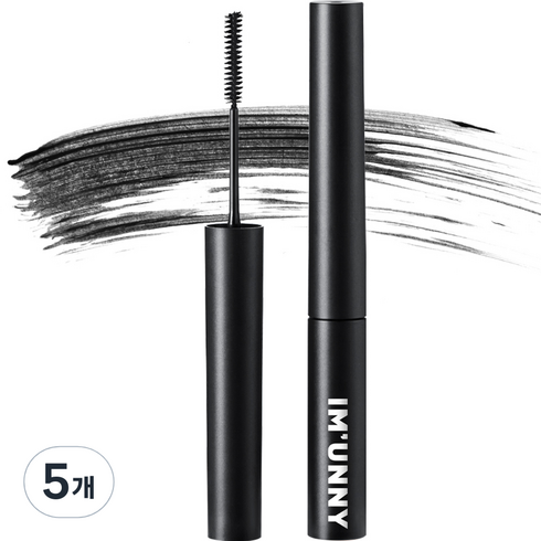 아임유니 리얼 핏 스키니 마스카라 3.5g, 블랙, 5개