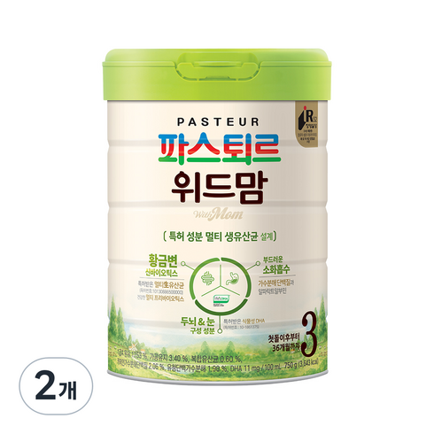 위드맘3단계 - 파스퇴르 위드맘 3단계, 750g, 2개