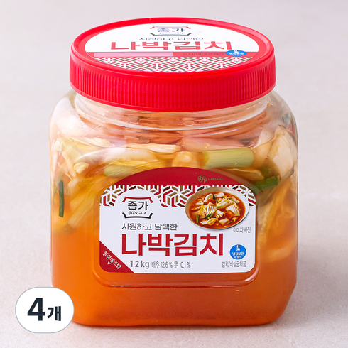 나박김치 - 종가 담백한 나박김치, 1.2kg, 4개