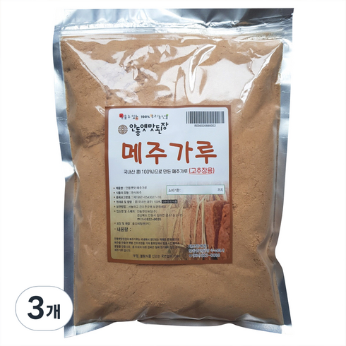 안동옛맛된장 고추장용 메주가루, 500g, 3개