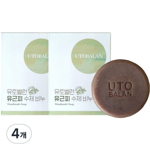 유토밸런 유근피 수제비누, 4개, 85g