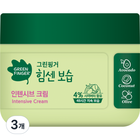 그린핑거 힘센보습 인텐시브 크림, 300g, 3개