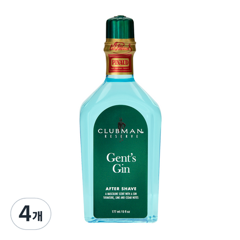 클럽맨리저브 젠트 진 에프터쉐이브, 177ml, 4개