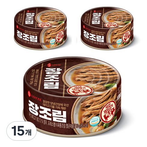 롯데푸드 장조림 통조림, 80g, 15개