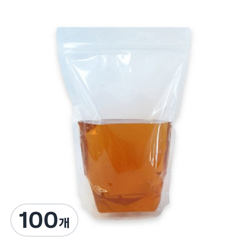 생활을그리다 스탠드 투명 육수저장팩 300ml, 13 x 18 cm, 1개, 100개
