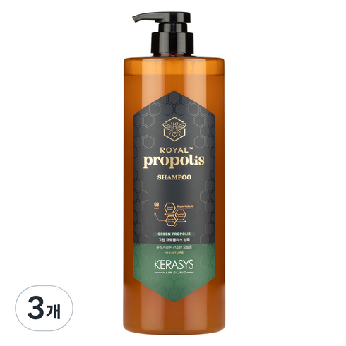 케라시스 로얄 프로폴리스 샴푸 그린블로썸향, 1L, 3개