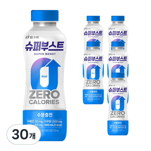 빙그레 슈퍼부스트 수분충전 에너지음료, 30개, 500ml