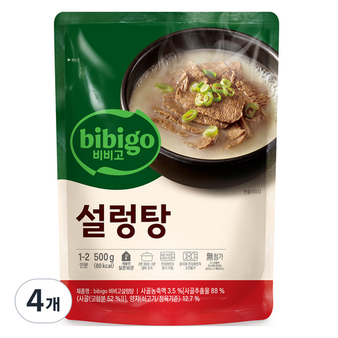 설렁탕 - 비비고 설렁탕, 500g, 4개