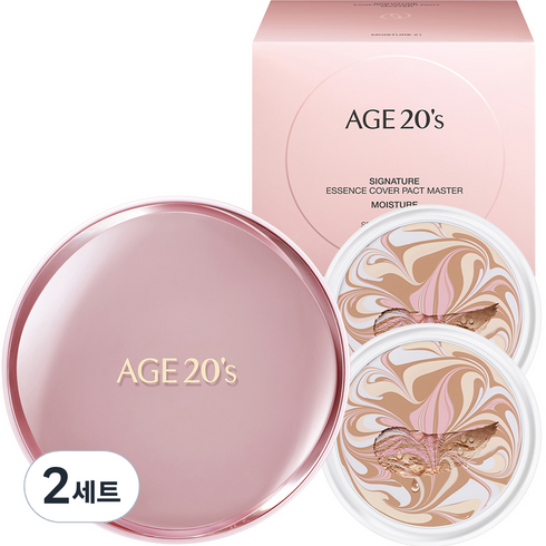 모이스처본품14g - 에이지투웨니스 시그니처 에센스 커버 팩트 마스터 모이스처 케이스 + 리필 14g x 2p 세트, 2세트, 23호