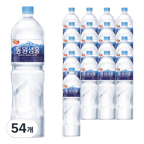 2023년 가성비 최고 생수2l - 동원샘물, 2L, 54개