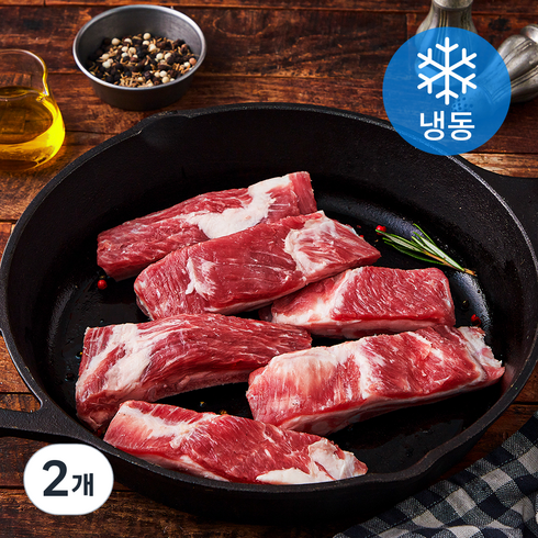 양배갈비 - 검은머리양 바베큐립 배갈비 (냉동), 500g, 2개